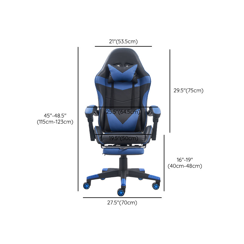 Modern Slide Office Chair Adjustable Seat Height Pillow Included Desk Chair