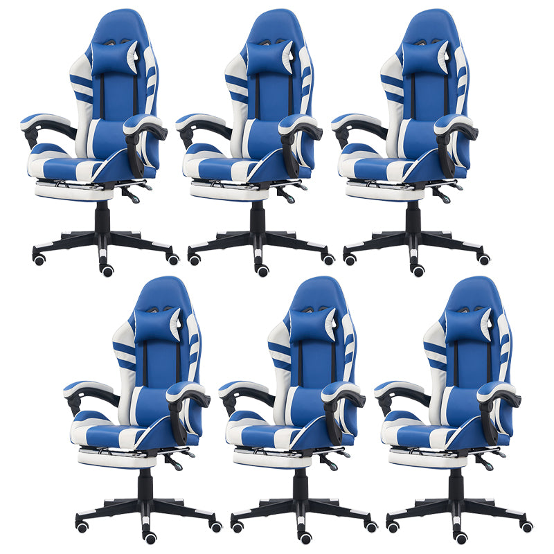 Modern Slide Office Chair Adjustable Seat Height Pillow Included Desk Chair with Wheels