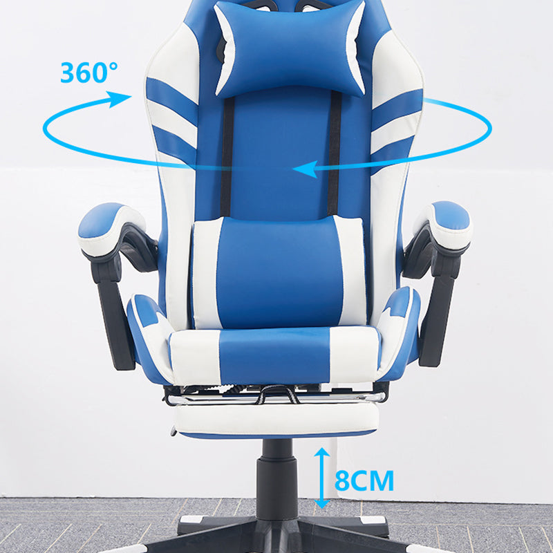 Modern Slide Office Chair Adjustable Seat Height Pillow Included Desk Chair with Wheels