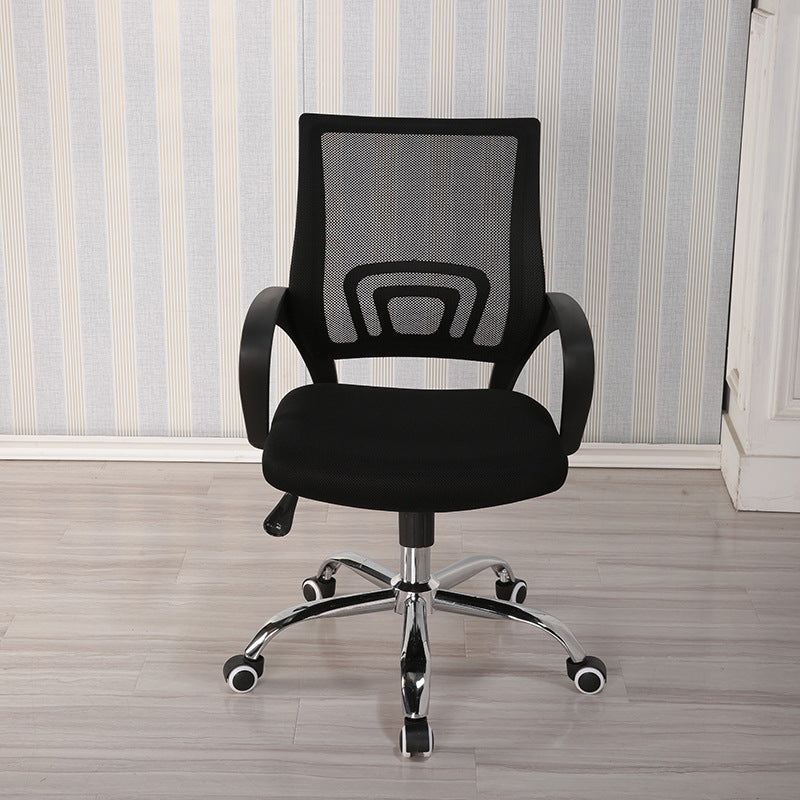 Modern Desk Chair in Black Mesh Ergonomic Computer Chair Mid-Back Chair with Wheels