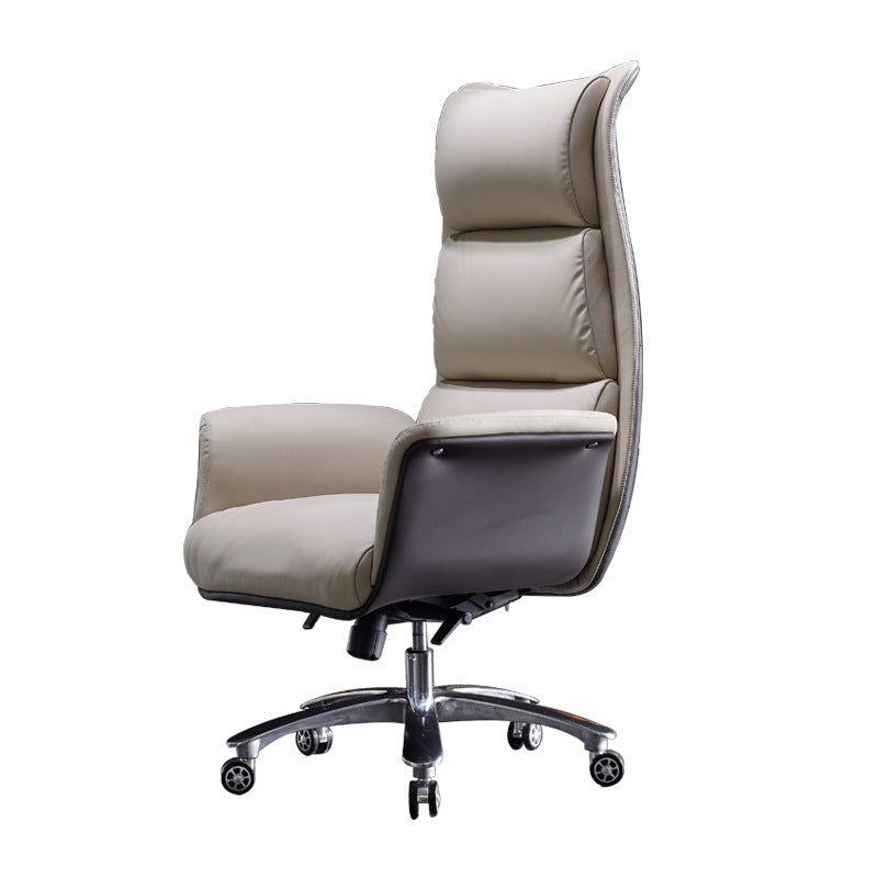 Modern White Managers Chair Adjustable Seat Height Executive Chair for Office