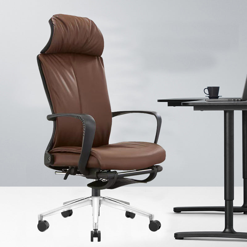 Modern Desk Chair Mesh/Leather Computer Chair High-Back Chair with Wheels