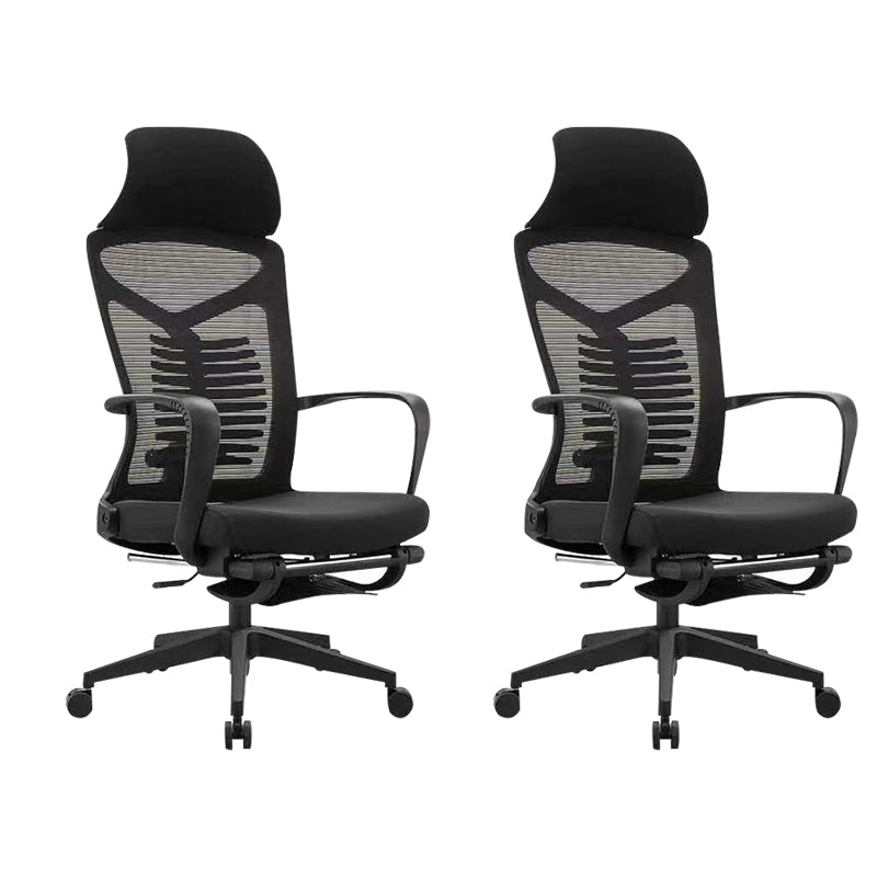 Modern Desk Chair Mesh/Leather Computer Chair High-Back Chair with Wheels