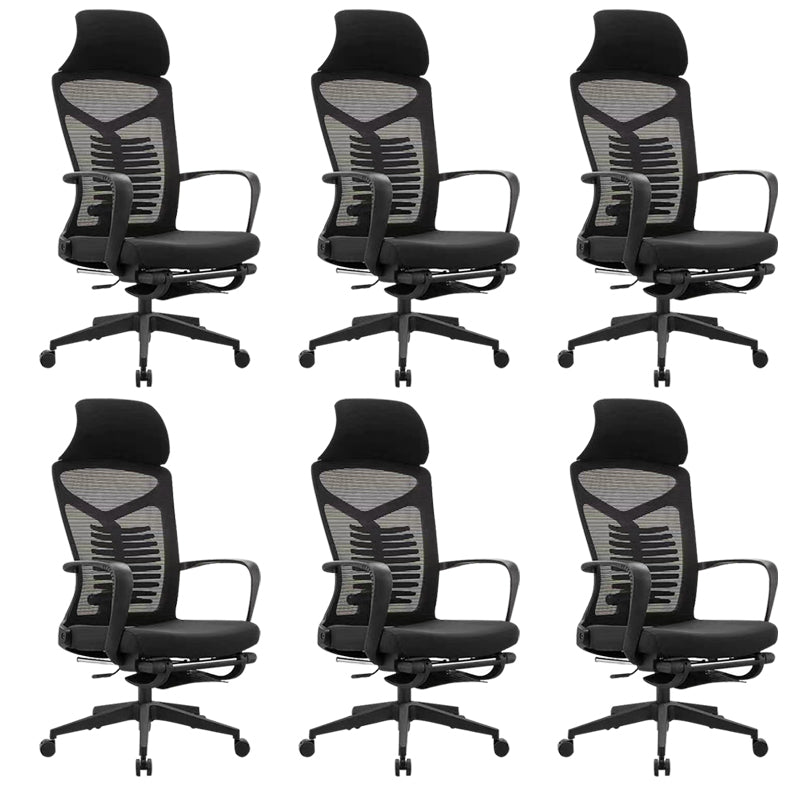 Modern Desk Chair Mesh/Leather Computer Chair High-Back Chair with Wheels