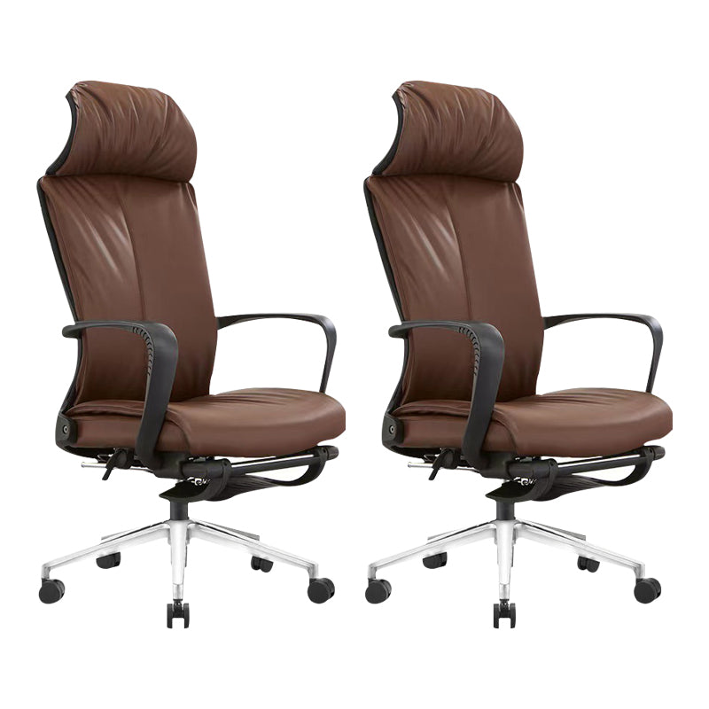 Modern Desk Chair Mesh/Leather Computer Chair High-Back Chair with Wheels