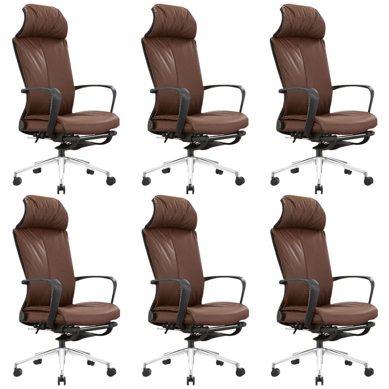 Modern Desk Chair Mesh/Leather Computer Chair High-Back Chair with Wheels