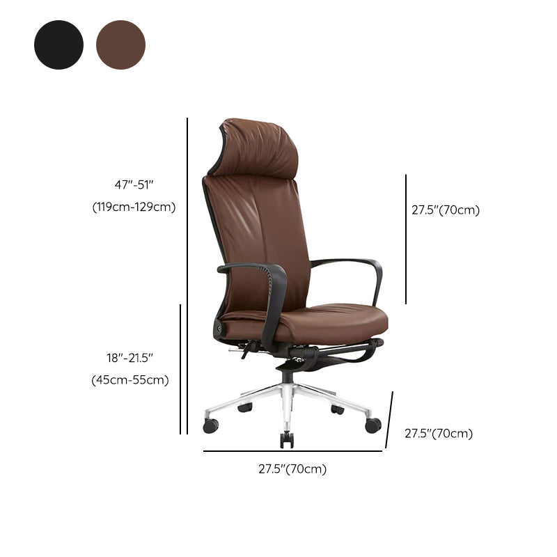 Modern Desk Chair Mesh/Leather Computer Chair High-Back Chair with Wheels