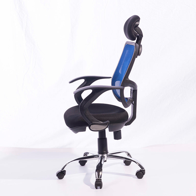 Modern Desk Chair Mesh Computer Chair High-Back Chair with Wheels and Pillow