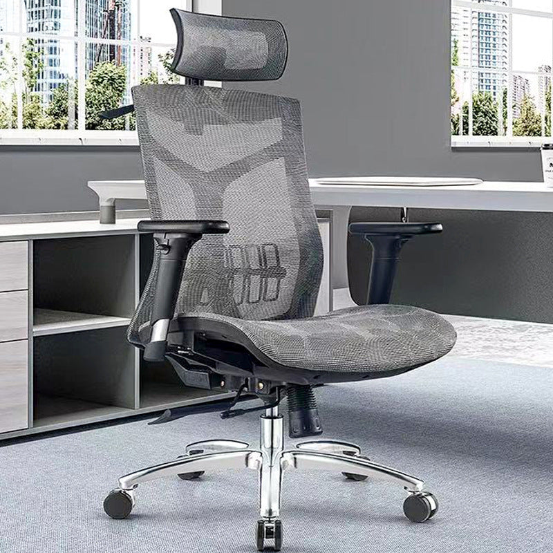 Modern Desk Chair Mesh Computer Chair in Red/Black/Gray High-Back Chair with Wheels