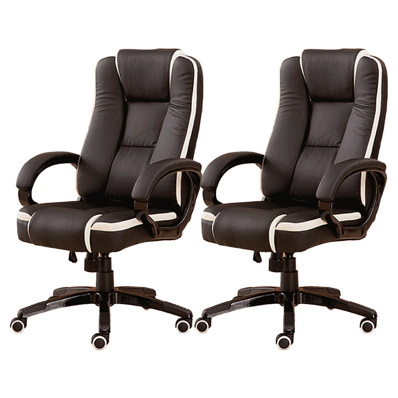 Modern Padded Arms Managers Chair Height-adjustable Executive Chair with Wheels for Office