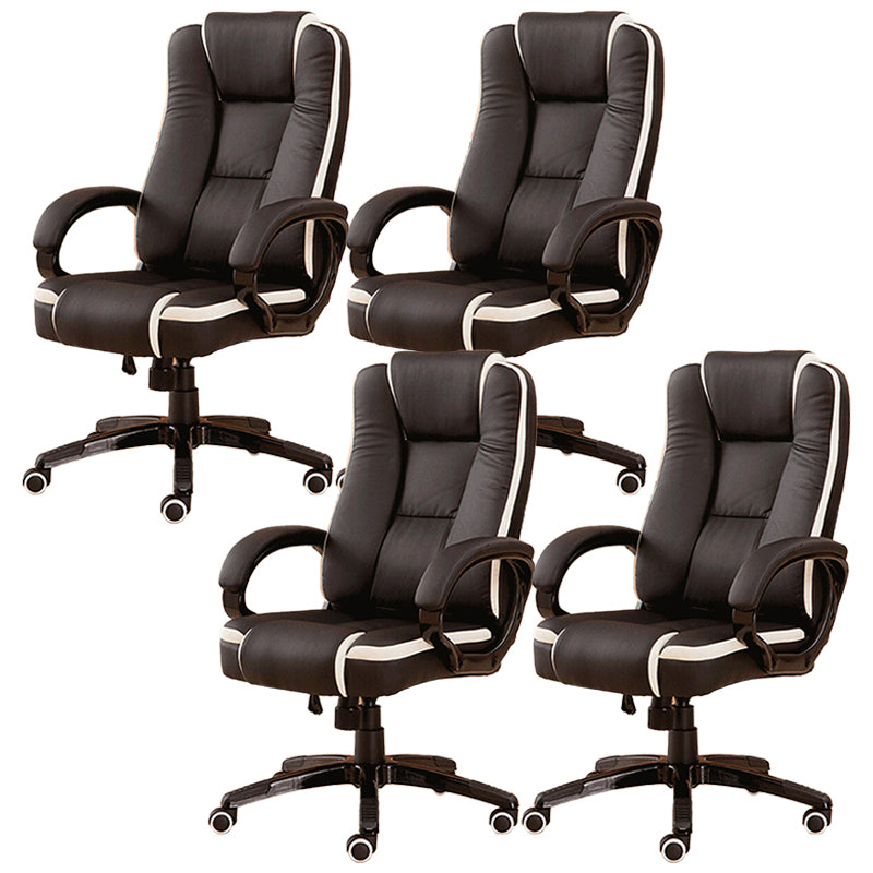 Modern Padded Arms Managers Chair Height-adjustable Executive Chair with Wheels for Office