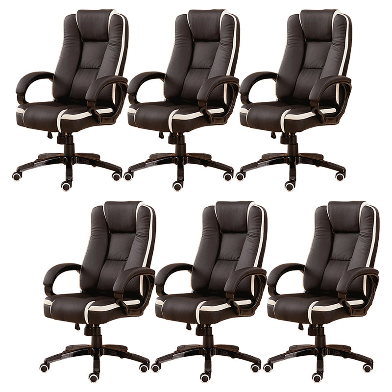 Modern Padded Arms Managers Chair Height-adjustable Executive Chair with Wheels for Office