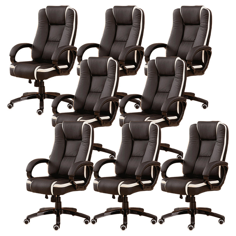 Modern Padded Arms Managers Chair Height-adjustable Executive Chair with Wheels for Office