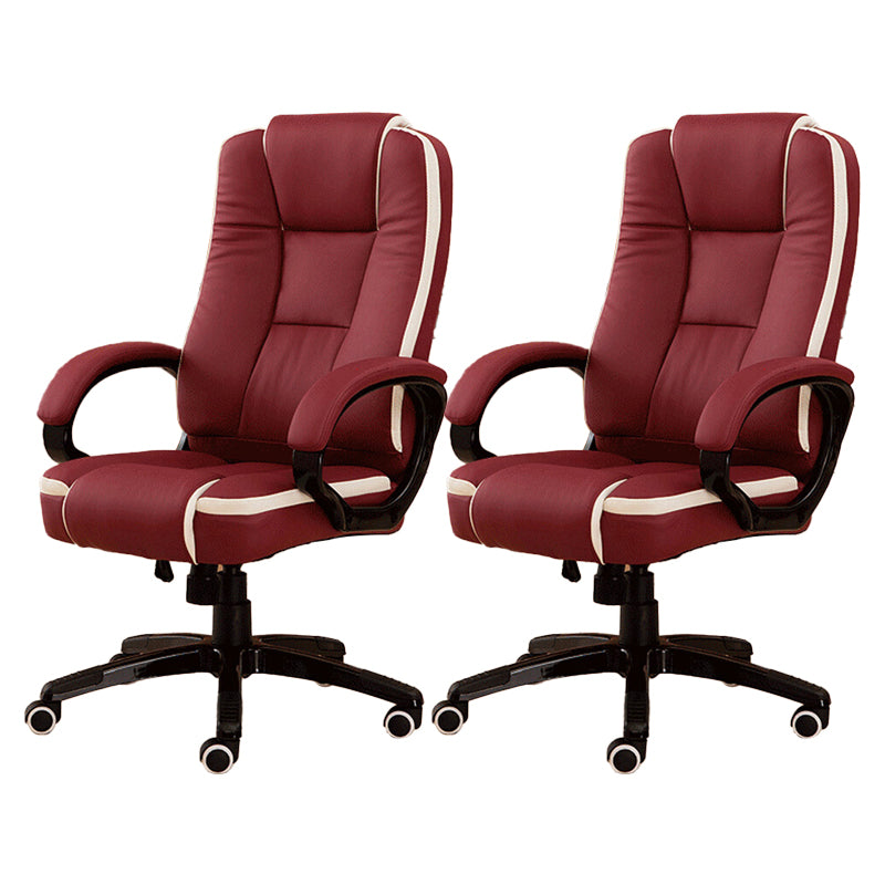 Modern Padded Arms Managers Chair Height-adjustable Executive Chair with Wheels for Office