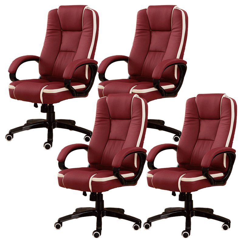 Modern Padded Arms Managers Chair Height-adjustable Executive Chair with Wheels for Office