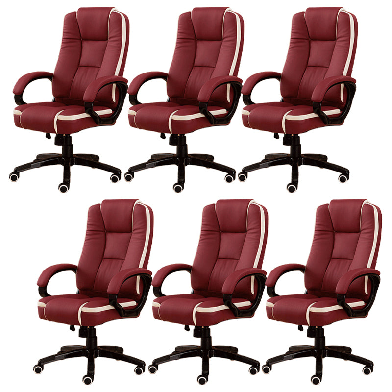 Modern Padded Arms Managers Chair Height-adjustable Executive Chair with Wheels for Office