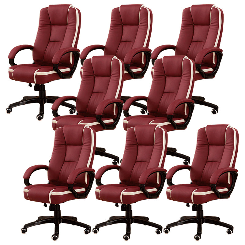 Modern Padded Arms Managers Chair Height-adjustable Executive Chair with Wheels for Office