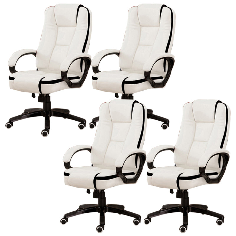 Modern Padded Arms Managers Chair Height-adjustable Executive Chair with Wheels for Office