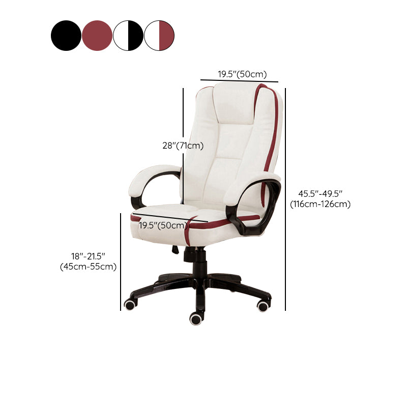 Modern Padded Arms Managers Chair Height-adjustable Executive Chair with Wheels for Office