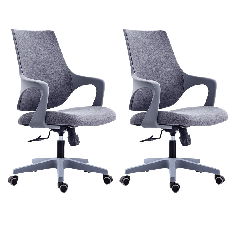 Modern Arms Included Chair Mid Back Mesh Desk Chair with Wheels