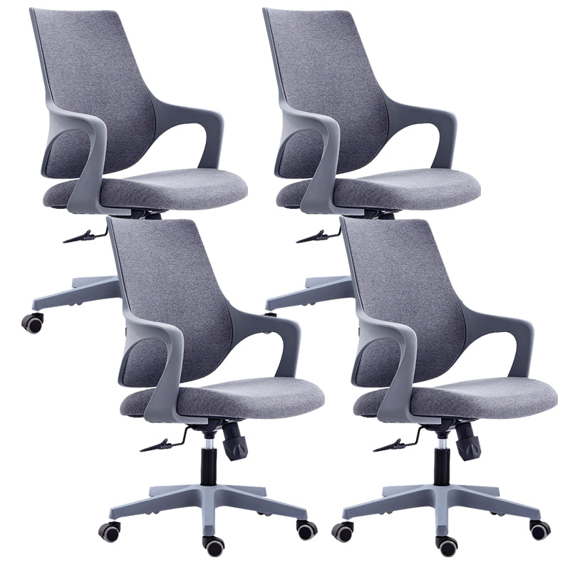 Modern Arms Included Chair Mid Back Mesh Desk Chair with Wheels