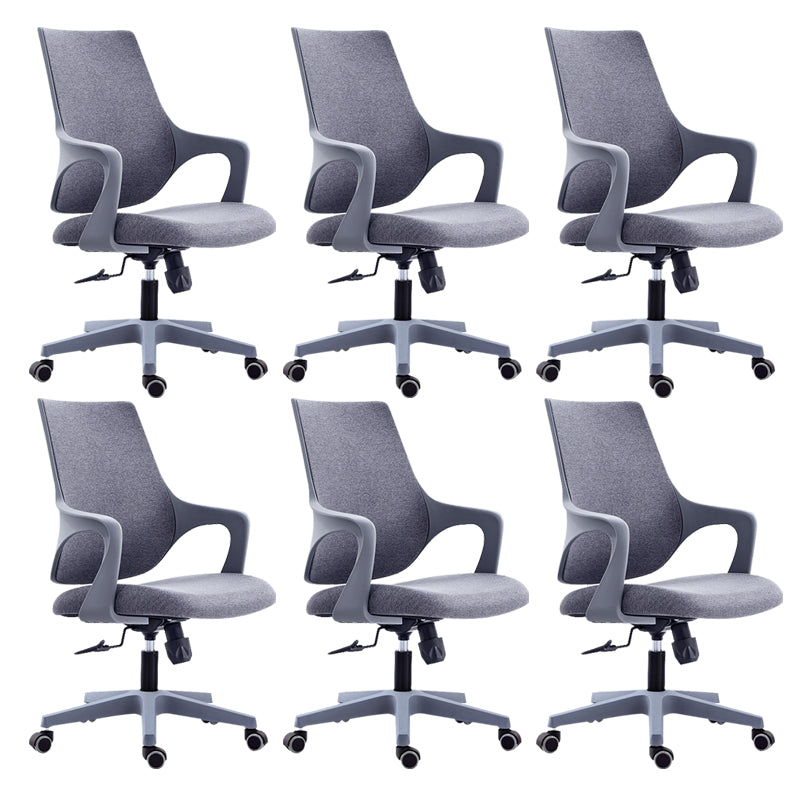 Modern Arms Included Chair Mid Back Mesh Desk Chair with Wheels