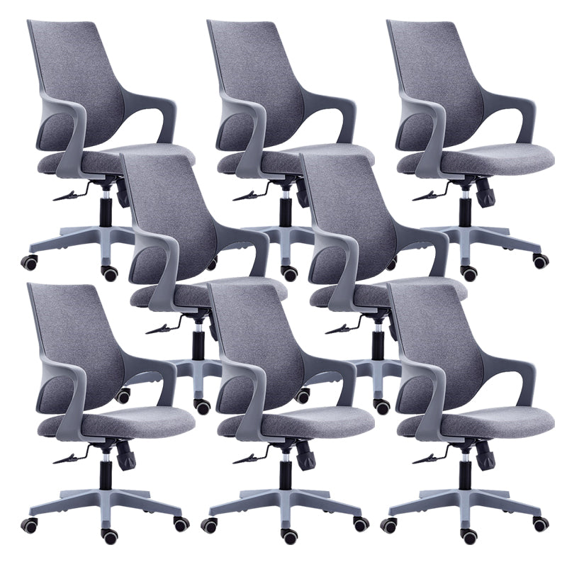 Modern Arms Included Chair Mid Back Mesh Desk Chair with Wheels