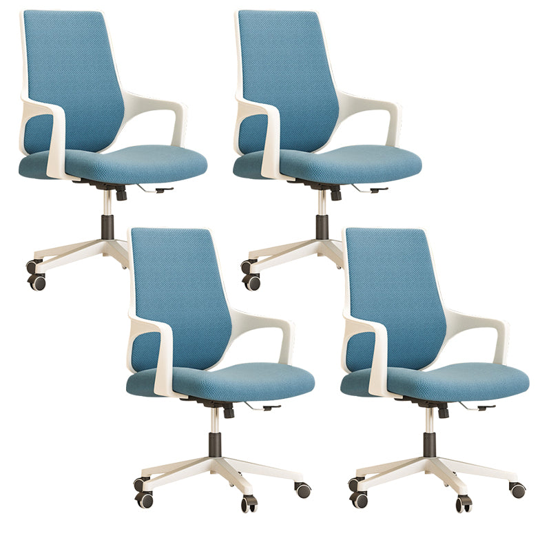 Modern Arms Included Chair Mid Back Mesh Desk Chair with Wheels