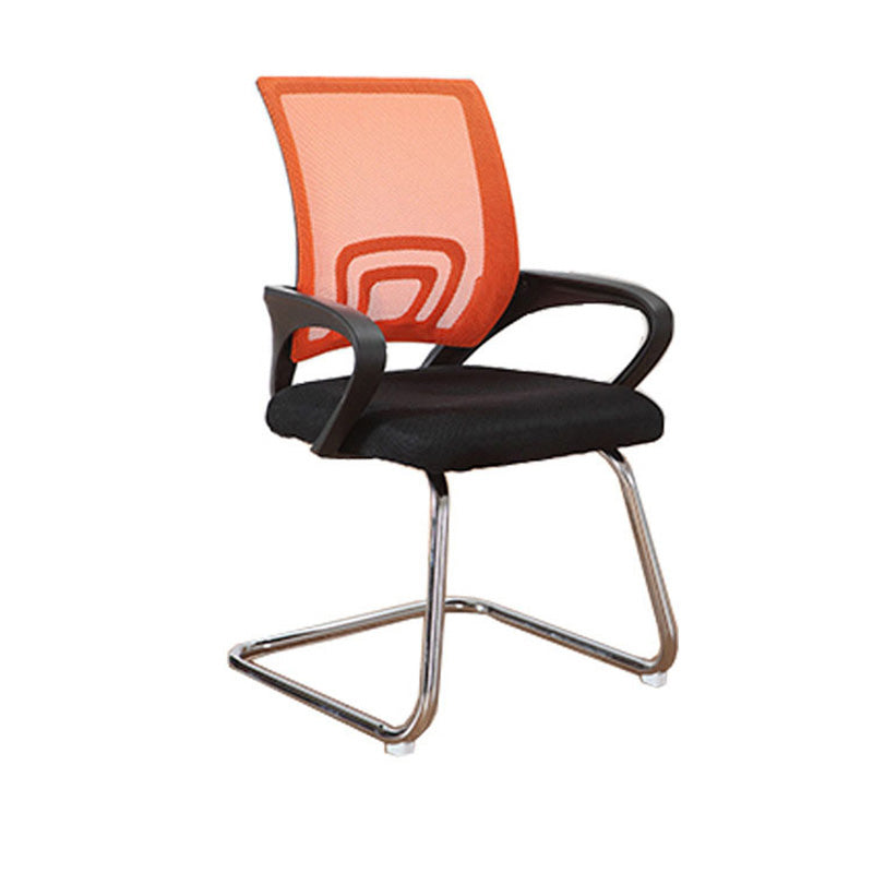 Modern Fixed Arms Conference Chair Mesh-back Chair for Office