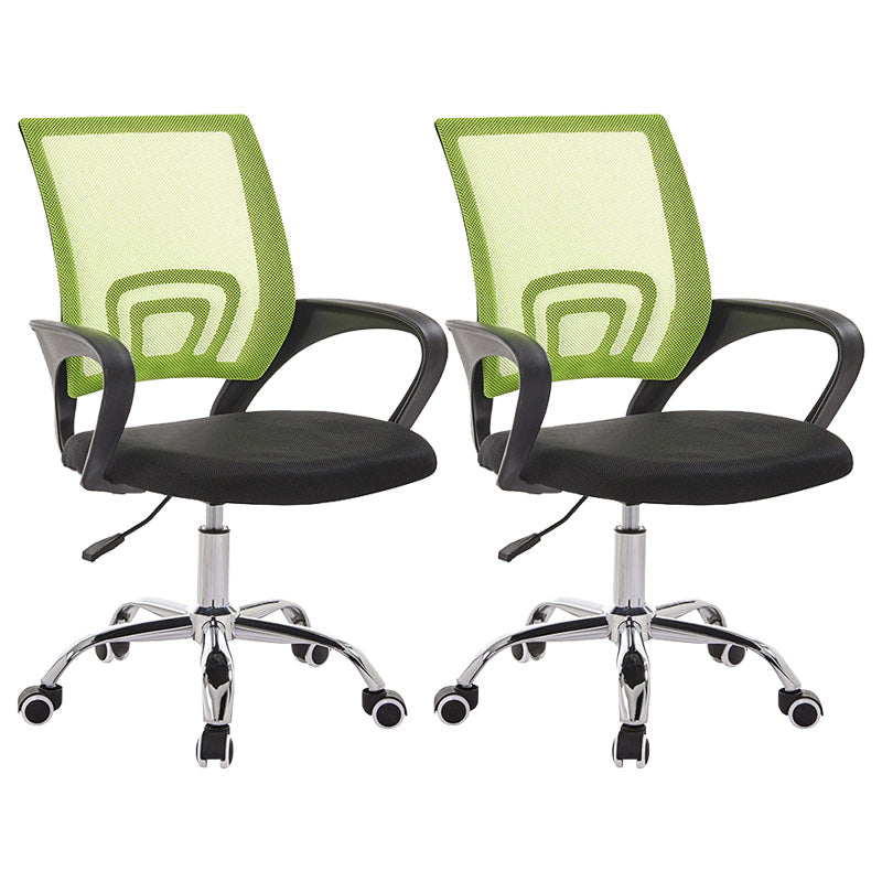 Modern Fixed Arms Conference Chair Mesh-back Chair for Office