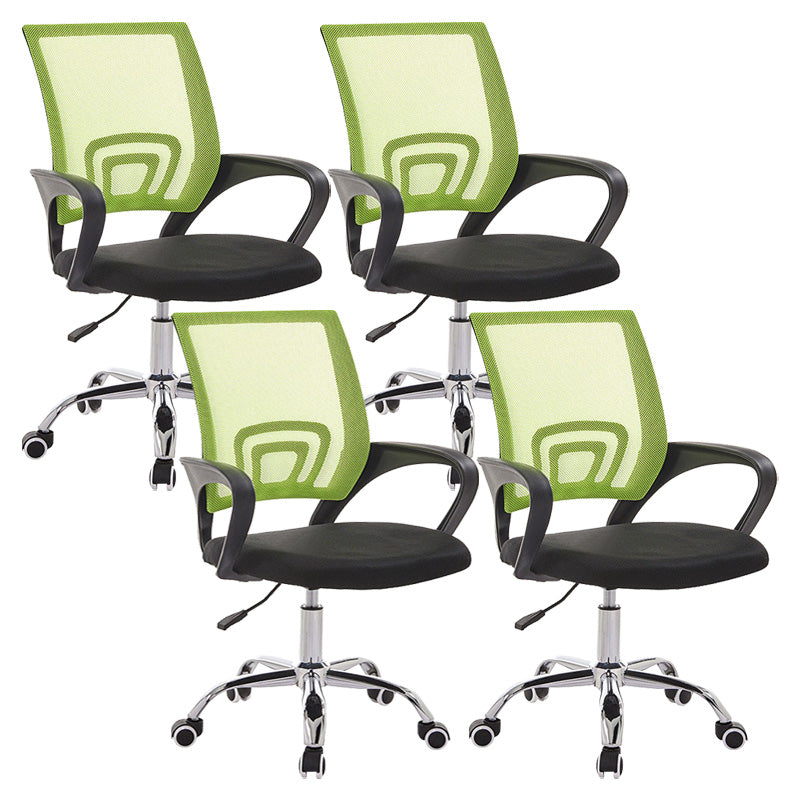 Modern Fixed Arms Conference Chair Mesh-back Chair for Office