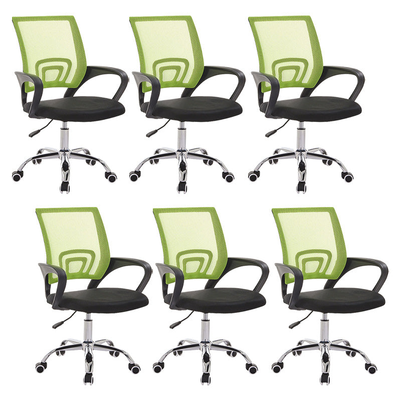 Modern Fixed Arms Conference Chair Mesh-back Chair for Office