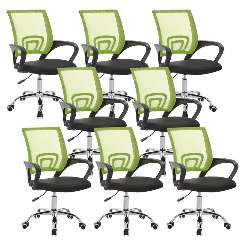 Modern Fixed Arms Conference Chair Mesh-back Chair for Office