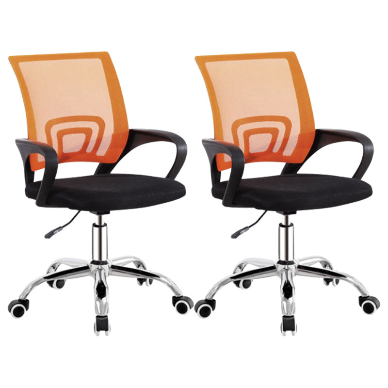 Modern Fixed Arms Conference Chair Mesh-back Chair for Office