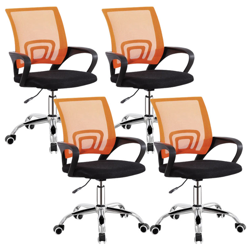 Modern Fixed Arms Conference Chair Mesh-back Chair for Office