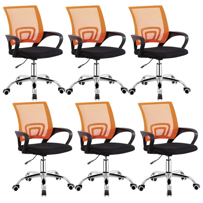 Modern Fixed Arms Conference Chair Mesh-back Chair for Office