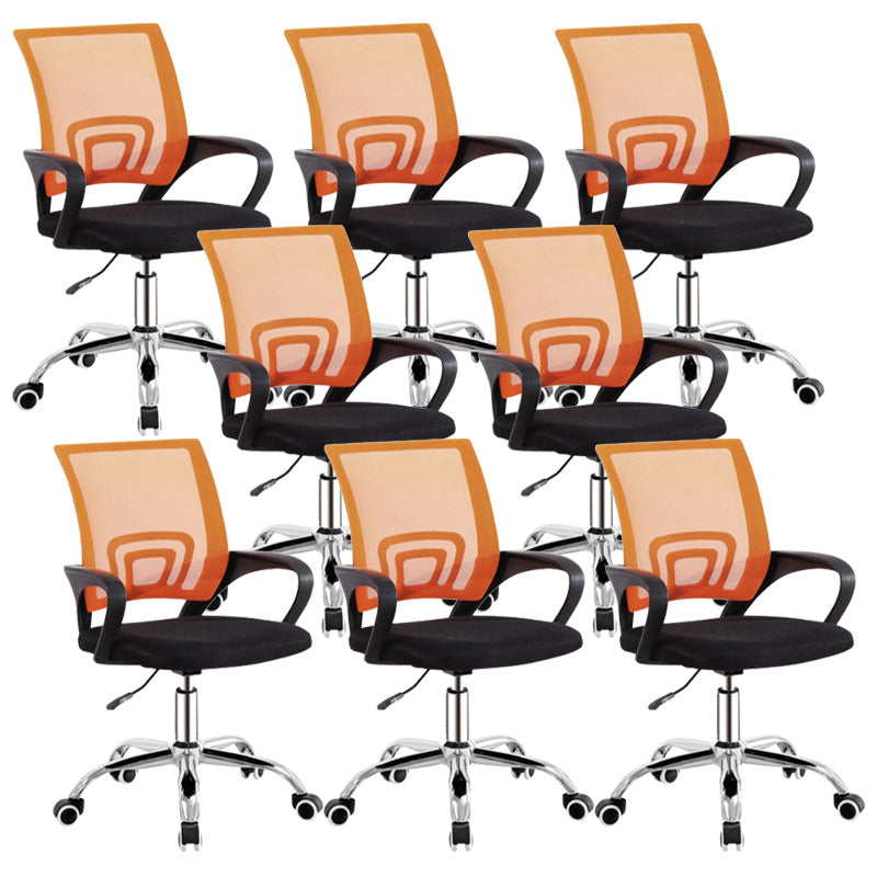 Modern Fixed Arms Conference Chair Mesh-back Chair for Office