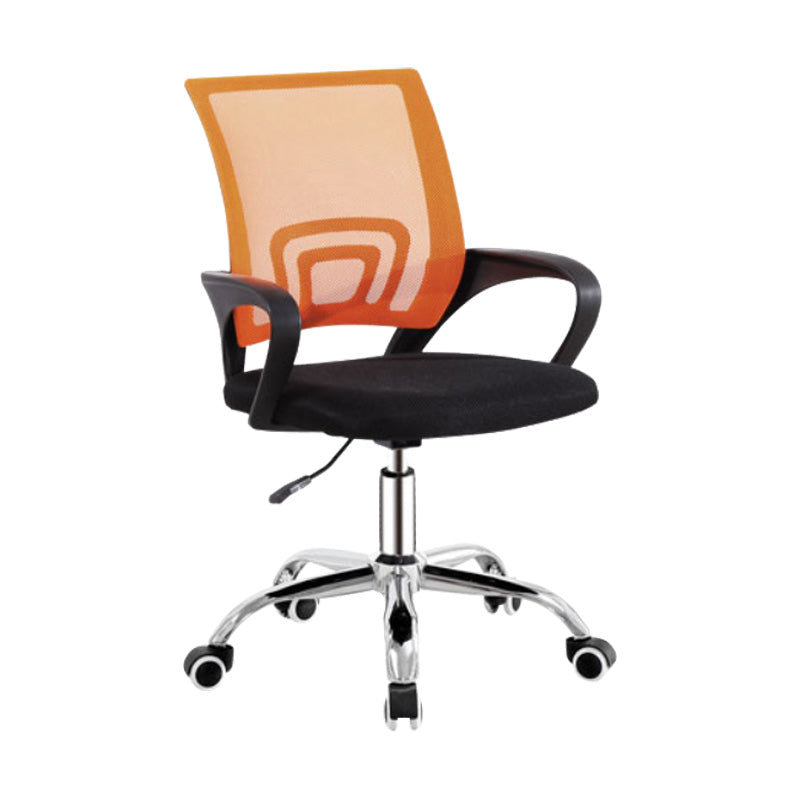 Modern Fixed Arms Conference Chair Mesh-back Chair for Office