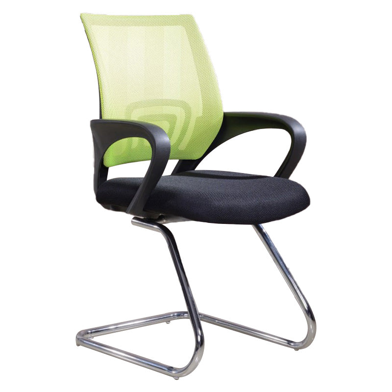 Modern Fixed Arms Conference Chair Mesh-back Chair for Office