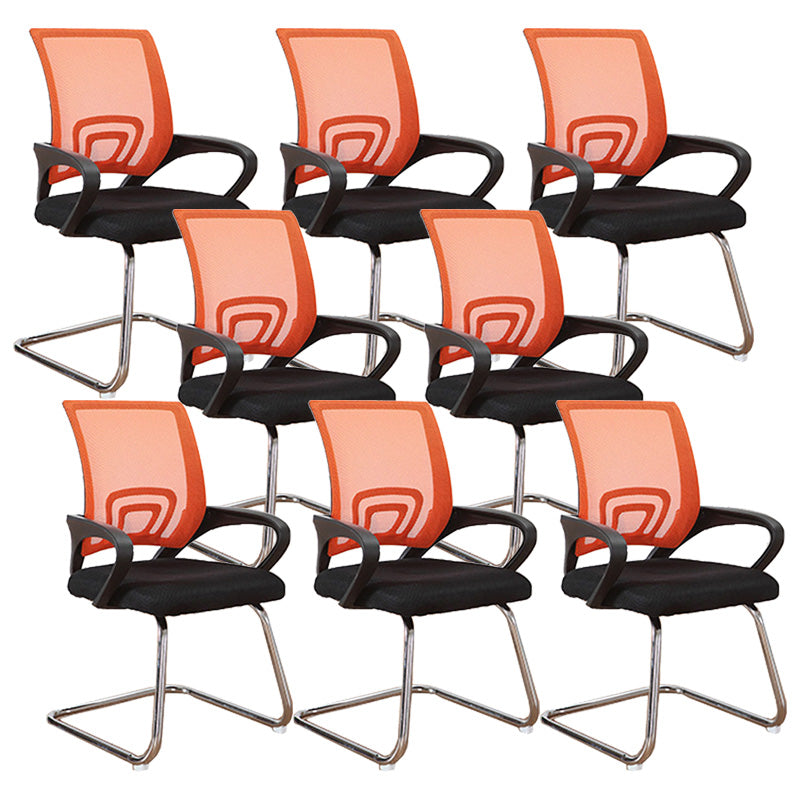 Modern Fixed Arms Conference Chair Mesh-back Chair for Office