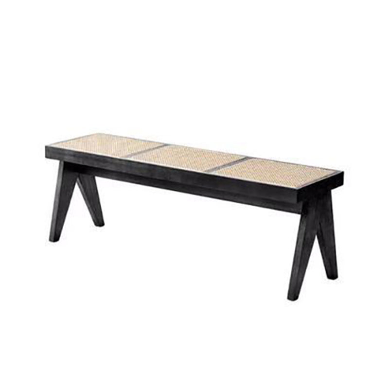 14.82-inch Width Solid Wood Bench Tropical Rectangle Seating Bench