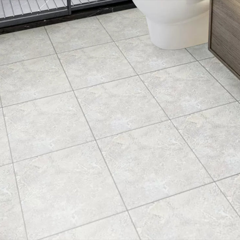 Square Bathroom PVC Flooring 12" x 12" x 0.07mm Peel and Stick Vinyl Flooring