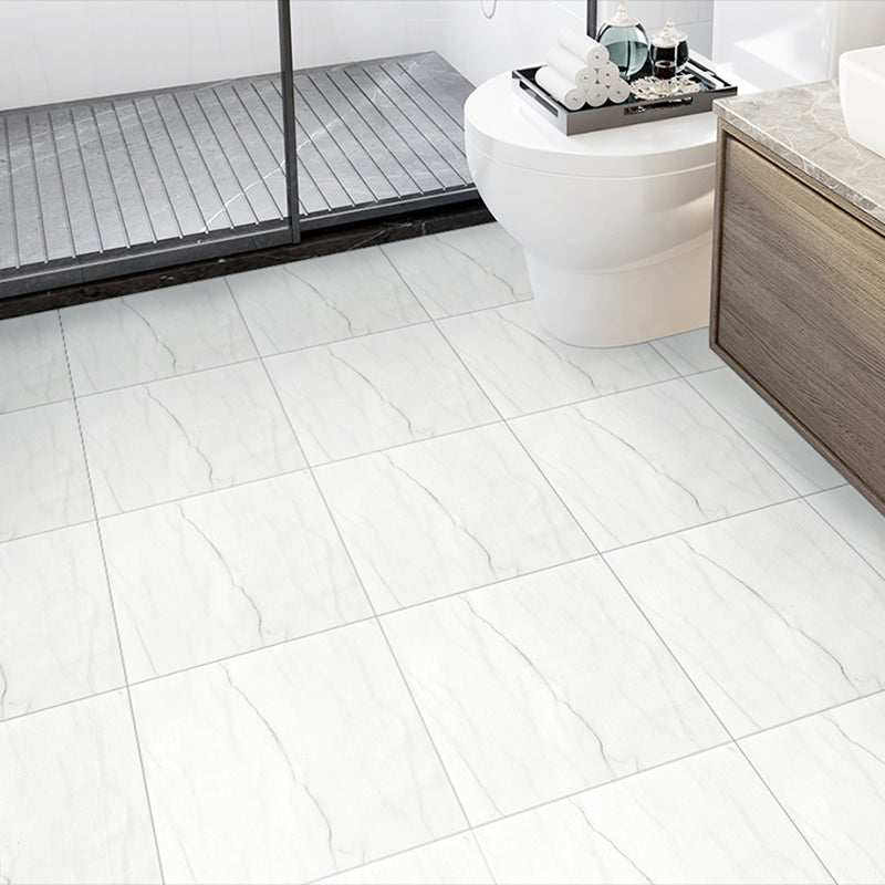 Square Bathroom PVC Flooring 12" x 12" x 0.07mm Peel and Stick Vinyl Flooring