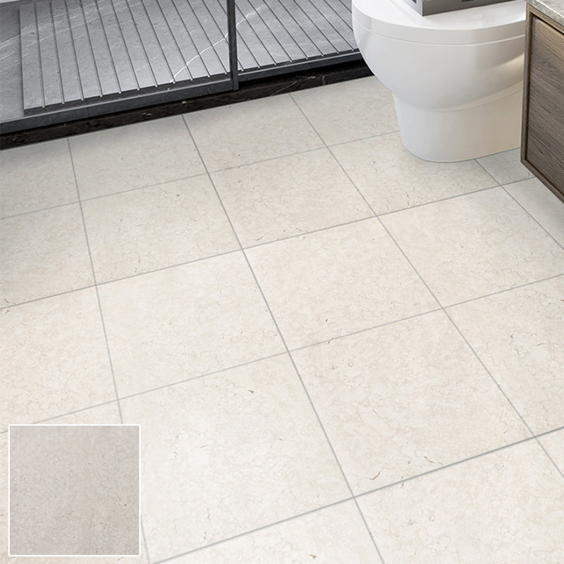 Square Bathroom PVC Flooring 12" x 12" x 0.07mm Peel and Stick Vinyl Flooring