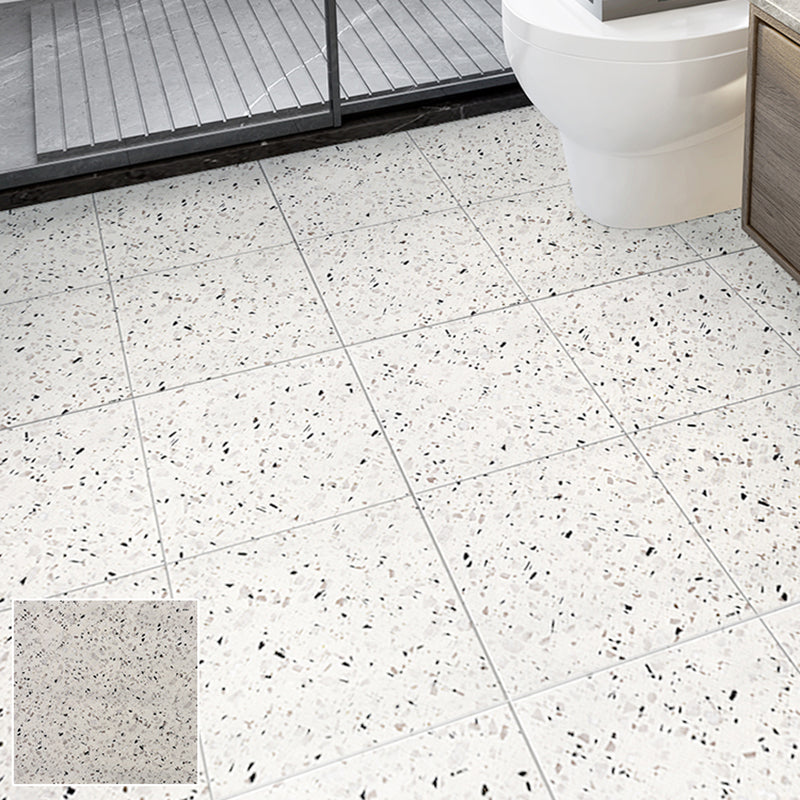 Square Bathroom PVC Flooring 12" x 12" x 0.07mm Peel and Stick Vinyl Flooring