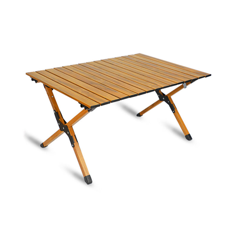 Modern Style Patio Table Outdoor Simple Yellow Metal Camping Table