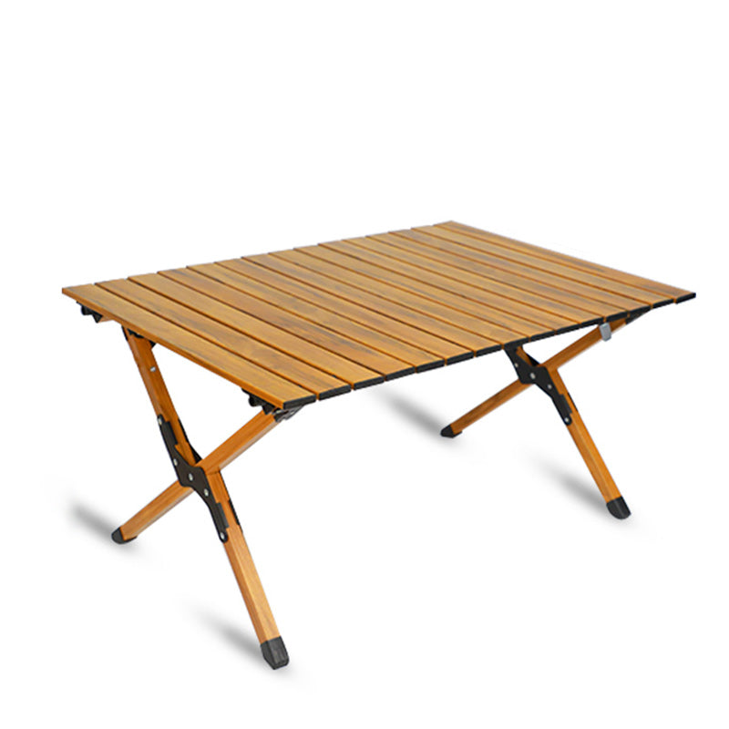 Modern Style Patio Table Outdoor Simple Yellow Metal Camping Table