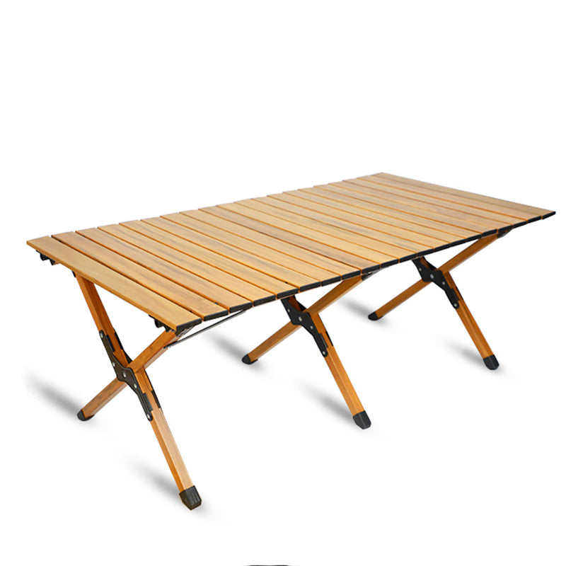 Modern Style Patio Table Outdoor Simple Yellow Metal Camping Table