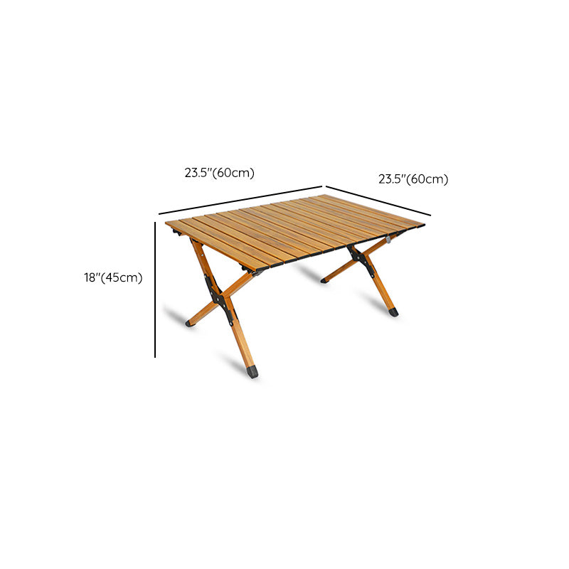 Modern Style Patio Table Outdoor Simple Yellow Metal Camping Table