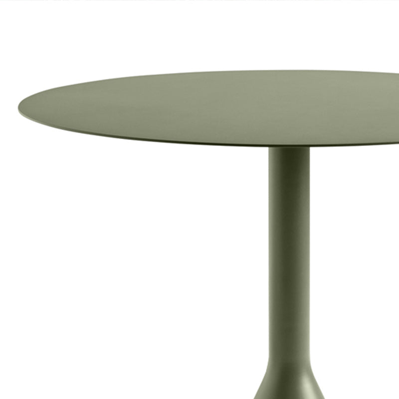 Industrial Style Patio Table Outdoor Green Metal Bistro Table